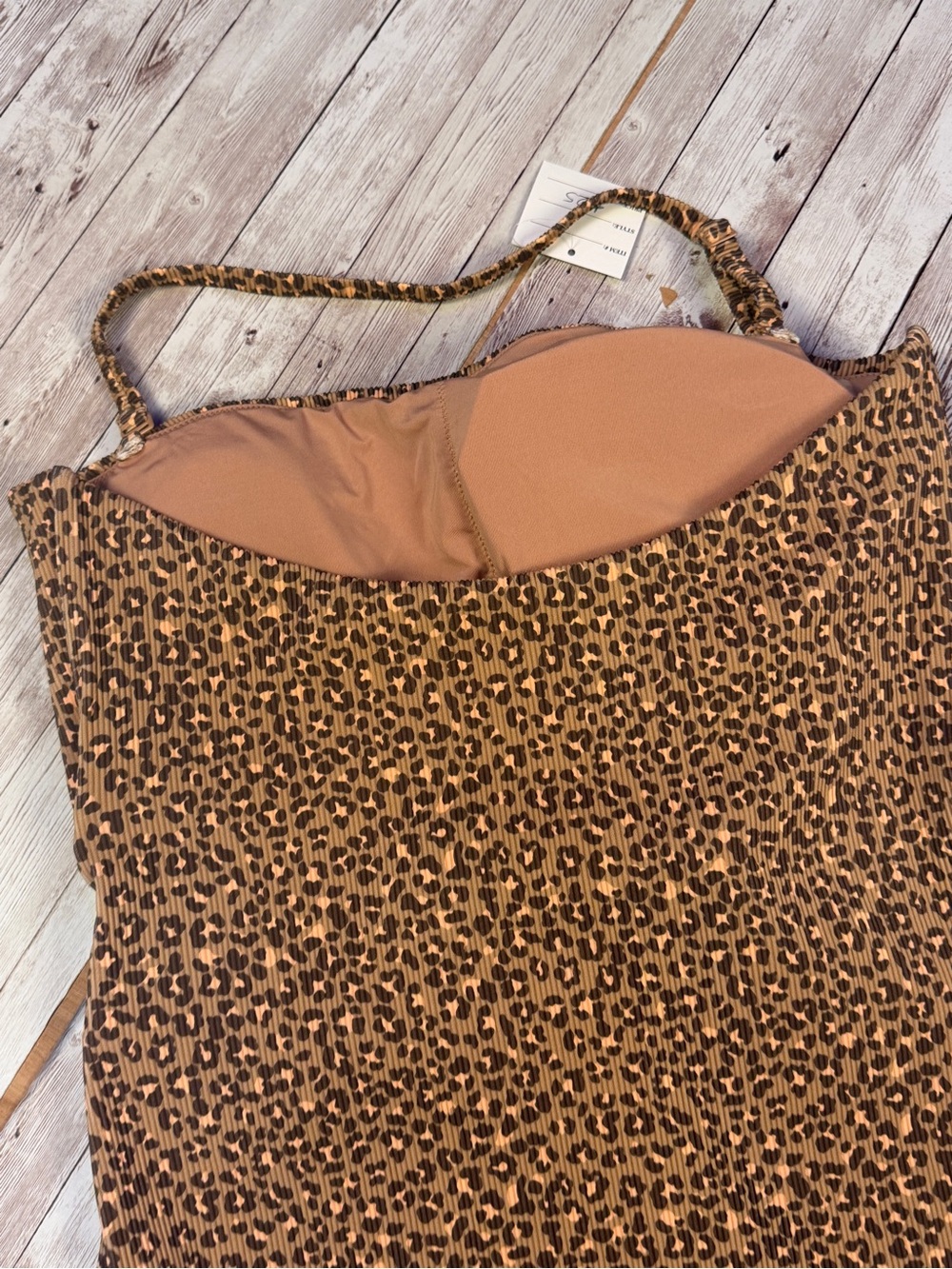 aerie Leopard Tie-Front One-Piece Swimsuit - Brown - Picture 7 of 9